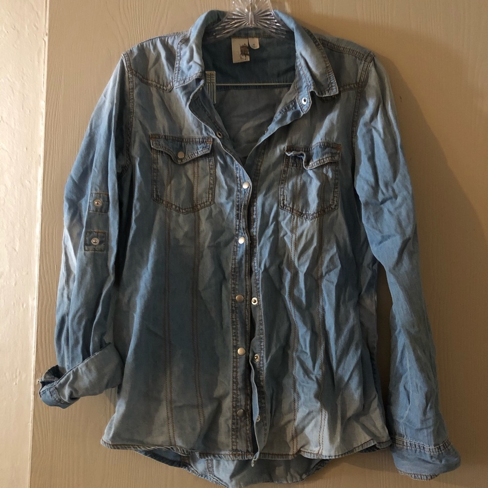 Jean Button-up shirt - size medium